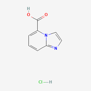 molecular formula C8H7ClN2O2 B598100 咪唑并[1,2-a]吡啶-5-羧酸盐酸盐 CAS No. 1198283-55-4