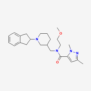 N-{[1-(2,3-dihydro-1H-inden-2-yl)-3-piperidinyl]methyl}-N-(2-methoxyethyl)-1,3-dimethyl-1H-pyrazole-5-carboxamide