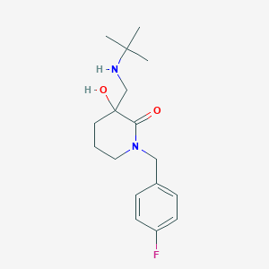 3-[(tert-butylamino)methyl]-1-(4-fluorobenzyl)-3-hydroxy-2-piperidinone