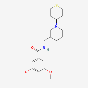 molecular formula C20H30N2O3S B5981047 3,5-dimethoxy-N-{[1-(tetrahydro-2H-thiopyran-4-yl)-3-piperidinyl]methyl}benzamide 