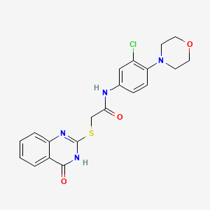 N-[3-chloro-4-(4-morpholinyl)phenyl]-2-[(4-oxo-3,4-dihydro-2-quinazolinyl)thio]acetamide