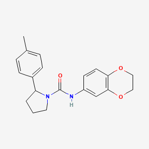 molecular formula C20H22N2O3 B5981083 N-(2,3-dihydro-1,4-benzodioxin-6-yl)-2-(4-methylphenyl)-1-pyrrolidinecarboxamide 