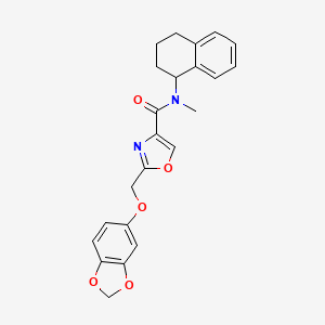 2-(1,3-benzodioxol-5-yloxymethyl)-N-methyl-N-(1,2,3,4-tetrahydronaphthalen-1-yl)-1,3-oxazole-4-carboxamide