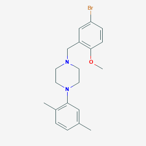 molecular formula C20H25BrN2O B5981092 1-(5-bromo-2-methoxybenzyl)-4-(2,5-dimethylphenyl)piperazine 