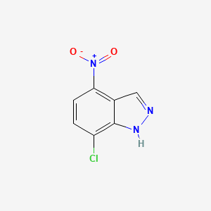 molecular formula C7H4ClN3O2 B598112 7-Chloro-4-nitro-1H-indazole CAS No. 101420-97-7