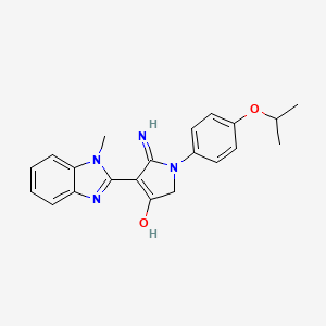 5-amino-1-(4-isopropoxyphenyl)-4-(1-methyl-1H-benzimidazol-2-yl)-1,2-dihydro-3H-pyrrol-3-one