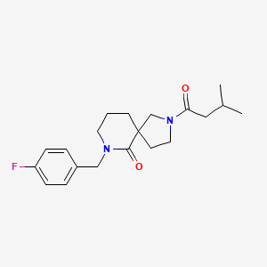 molecular formula C20H27FN2O2 B5981149 7-(4-fluorobenzyl)-2-(3-methylbutanoyl)-2,7-diazaspiro[4.5]decan-6-one 