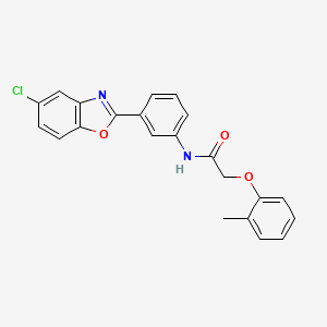 N-[3-(5-chloro-1,3-benzoxazol-2-yl)phenyl]-2-(2-methylphenoxy)acetamide