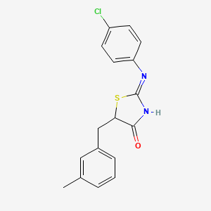 2-[(4-chlorophenyl)imino]-5-(3-methylbenzyl)-1,3-thiazolidin-4-one