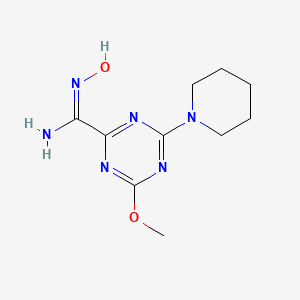 (E)-N'-HYDROXY-4-METHOXY-6-(PIPERIDIN-1-YL)-1,3,5-TRIAZINE-2-CARBOXIMIDAMIDE