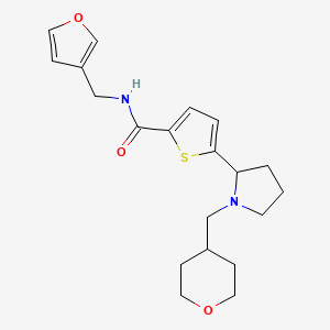 N-(3-furylmethyl)-5-[1-(tetrahydro-2H-pyran-4-ylmethyl)-2-pyrrolidinyl]-2-thiophenecarboxamide