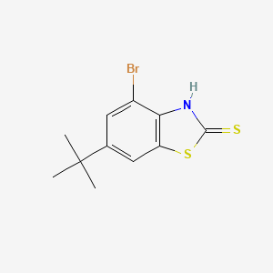 molecular formula C11H12BrNS2 B598122 4-Bromo-6-T-butyl-2-mercaptobenzothiazole CAS No. 1199773-20-0