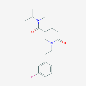 1-[2-(3-fluorophenyl)ethyl]-N-isopropyl-N-methyl-6-oxo-3-piperidinecarboxamide