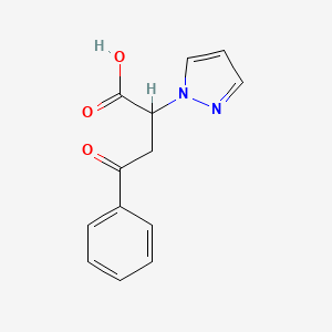 4-oxo-4-phenyl-2-(1H-pyrazol-1-yl)butanoic acid