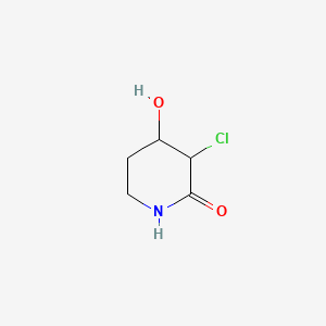 molecular formula C5H8ClNO2 B598124 3-Chloro-4-hydroxypiperidin-2-one CAS No. 174204-83-2