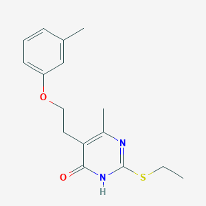 2-(ethylthio)-6-methyl-5-[2-(3-methylphenoxy)ethyl]pyrimidin-4(3H)-one