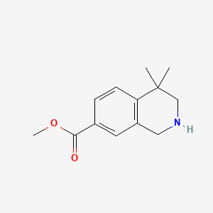 molecular formula C13H17NO2 B598126 4,4-diméthyl-1,2,3,4-tétrahydroisoquinoléine-7-carboxylate de méthyle CAS No. 1203684-64-3