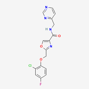 2-[(2-chloro-4-fluorophenoxy)methyl]-N-(4-pyrimidinylmethyl)-1,3-oxazole-4-carboxamide