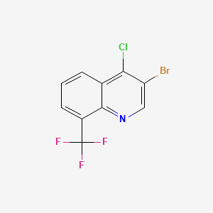 molecular formula C10H4BrClF3N B598127 3-Bromo-4-chloro-8-(trifluoromethyl)quinoline CAS No. 1204812-14-5