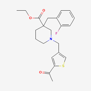 ethyl 1-[(5-acetyl-3-thienyl)methyl]-3-(2-fluorobenzyl)-3-piperidinecarboxylate