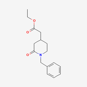 molecular formula C16H21NO3 B598128 Ethyl 2-(1-benzyl-2-oxo-4-piperidyl)acetate CAS No. 1198285-41-4