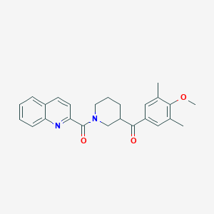 (4-Methoxy-3,5-dimethylphenyl)-[1-(quinoline-2-carbonyl)piperidin-3-yl]methanone