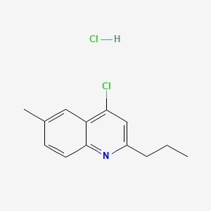 molecular formula C13H15Cl2N B598129 4-Chloro-6-methyl-2-propylquinoline hydrochloride CAS No. 1204810-77-4