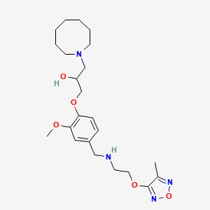 1-(1-azocanyl)-3-{2-methoxy-4-[({2-[(4-methyl-1,2,5-oxadiazol-3-yl)oxy]ethyl}amino)methyl]phenoxy}-2-propanol