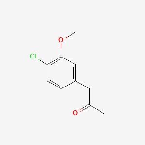 molecular formula C10H11ClO2 B598131 2-Propanone, 1-(4-chloro-3-methoxyphenyl)- CAS No. 16817-44-0