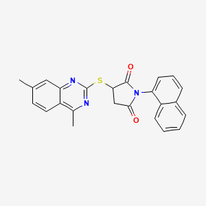 3-[(4,7-dimethyl-2-quinazolinyl)thio]-1-(1-naphthyl)-2,5-pyrrolidinedione