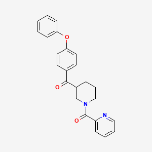 molecular formula C24H22N2O3 B5981323 (4-phenoxyphenyl)[1-(2-pyridinylcarbonyl)-3-piperidinyl]methanone 