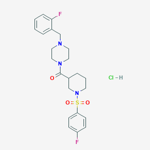 1-(2-fluorobenzyl)-4-({1-[(4-fluorophenyl)sulfonyl]-3-piperidinyl}carbonyl)piperazine hydrochloride