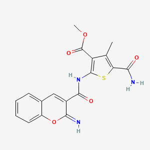 methyl 5-(aminocarbonyl)-2-{[(2-imino-2H-chromen-3-yl)carbonyl]amino}-4-methyl-3-thiophenecarboxylate