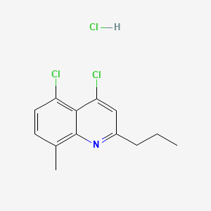 molecular formula C13H14Cl3N B598134 4,5-Dichloro-8-methyl-2-propylquinoline hydrochloride CAS No. 1204811-13-1