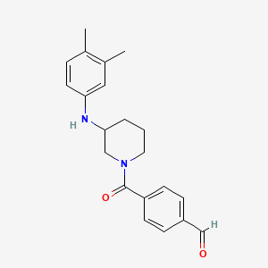 molecular formula C21H24N2O2 B5981352 4-({3-[(3,4-dimethylphenyl)amino]-1-piperidinyl}carbonyl)benzaldehyde 