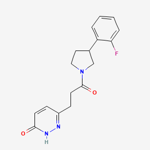 6-{3-[3-(2-fluorophenyl)-1-pyrrolidinyl]-3-oxopropyl}-3(2H)-pyridazinone