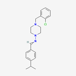 molecular formula C21H26ClN3 B5981377 4-(2-chlorobenzyl)-N-(4-isopropylbenzylidene)-1-piperazinamine 