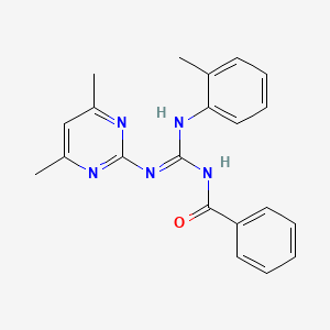 N-{[(4,6-dimethyl-2-pyrimidinyl)amino][(2-methylphenyl)amino]methylene}benzamide