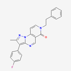 3-(4-fluorophenyl)-2-methyl-7-(2-phenylethyl)pyrazolo[1,5-a]pyrido[3,4-e]pyrimidin-6(7H)-one