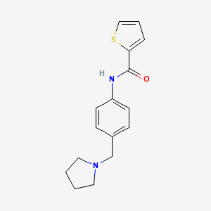 N-[4-(pyrrolidin-1-ylmethyl)phenyl]thiophene-2-carboxamide