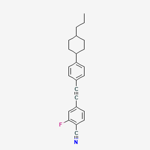 molecular formula C24H24FN B598145 trans-2-Fluoro-4-[[4-(4-propylcyclohexyl)phenyl]ethynyl]benzonitrile CAS No. 141743-43-3