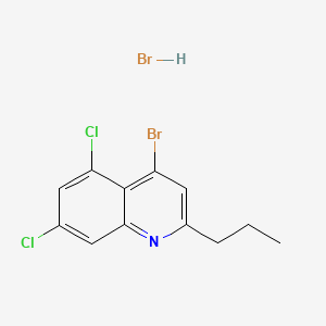 molecular formula C12H11Br2Cl2N B598147 4-Bromo-5,7-dichloro-2-propylquinoline hydrobromide CAS No. 1204810-67-2