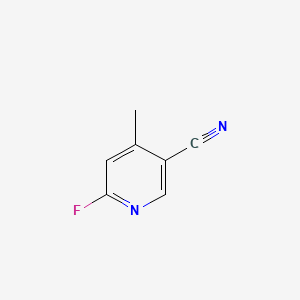 molecular formula C7H5FN2 B598148 6-氟-4-甲基吡啶-3-碳腈 CAS No. 1201192-60-0