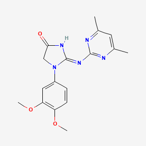 1-(3,4-dimethoxyphenyl)-2-[(4,6-dimethyl-2-pyrimidinyl)amino]-1,5-dihydro-4H-imidazol-4-one