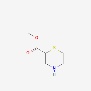 molecular formula C7H13NO2S B598150 Ethyl Thiomorpholine-2-carboxylate CAS No. 152009-44-4