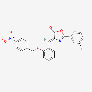 2-(3-fluorophenyl)-4-{2-[(4-nitrobenzyl)oxy]benzylidene}-1,3-oxazol-5(4H)-one