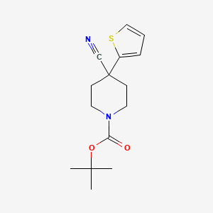 B598151 1-N-Boc-4-(2-thienyl)piperidine-4-carbonitrile CAS No. 167263-68-5