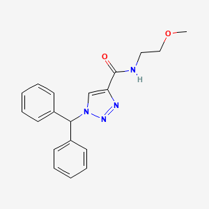 1-(diphenylmethyl)-N-(2-methoxyethyl)-1H-1,2,3-triazole-4-carboxamide