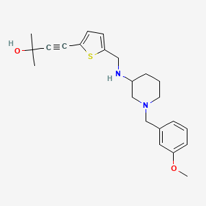 molecular formula C23H30N2O2S B5981534 4-[5-({[1-(3-methoxybenzyl)-3-piperidinyl]amino}methyl)-2-thienyl]-2-methyl-3-butyn-2-ol 