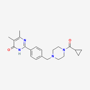 2-(4-{[4-(cyclopropylcarbonyl)piperazin-1-yl]methyl}phenyl)-5,6-dimethylpyrimidin-4(3H)-one